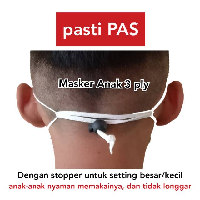 Masker Anak-anak 3 ply, Masker Kain 3 ply Warna Warni, Masker mulut 3 ply untuk Anak