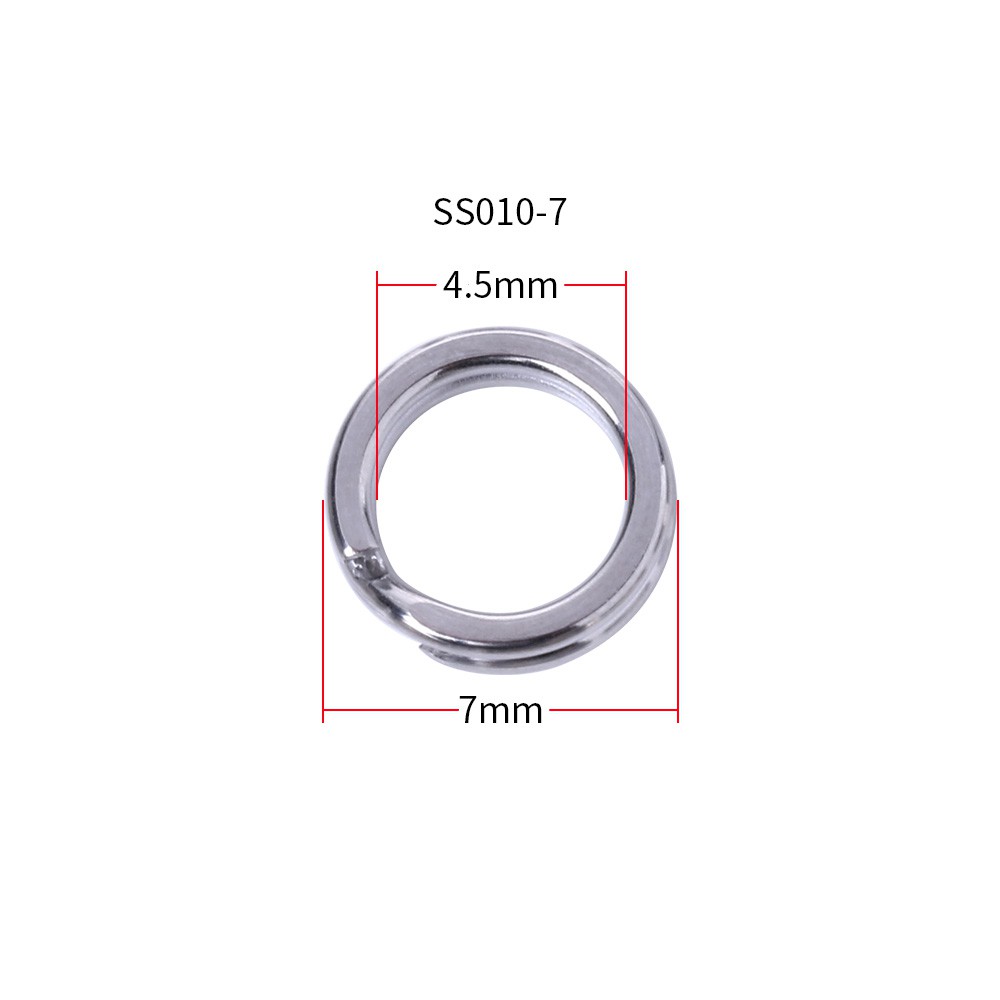 50Pcs Cincin Split Ring Bahan Stainless Steel untuk Konektor Umpan Pancing Fishing Lure Tackle