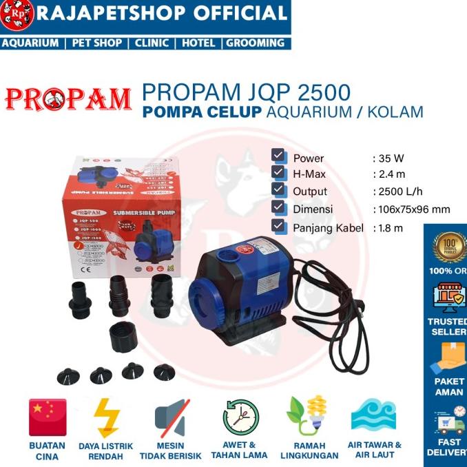 ( POMPA AIR ) SUNSUN PROPAM JQP 2500 WATER PUMP KOLAM AQUARIUM CELUP