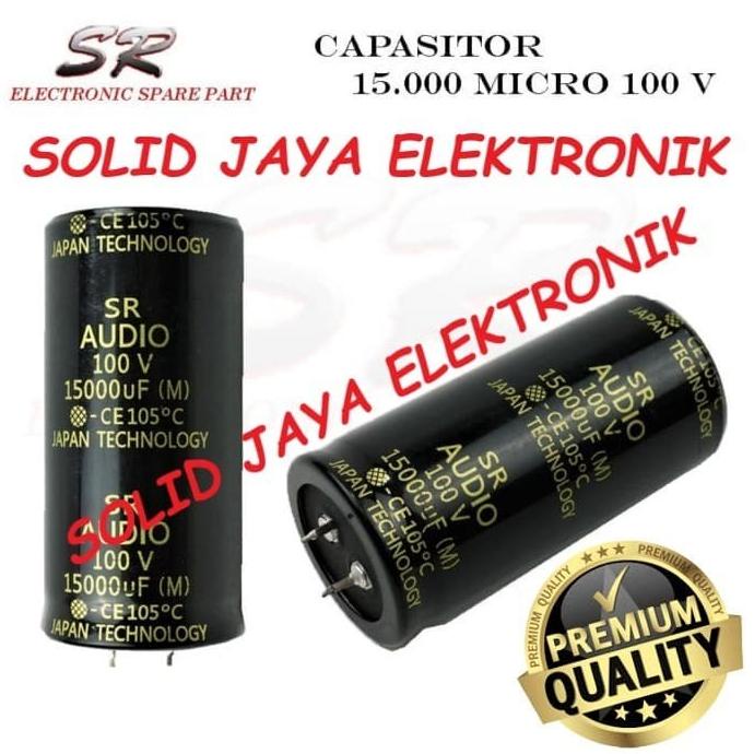 CAPASITOR ELCO SR AUDIO 15000 UF 100 V ELKO 15000UF 100V MIKRO ASLI
