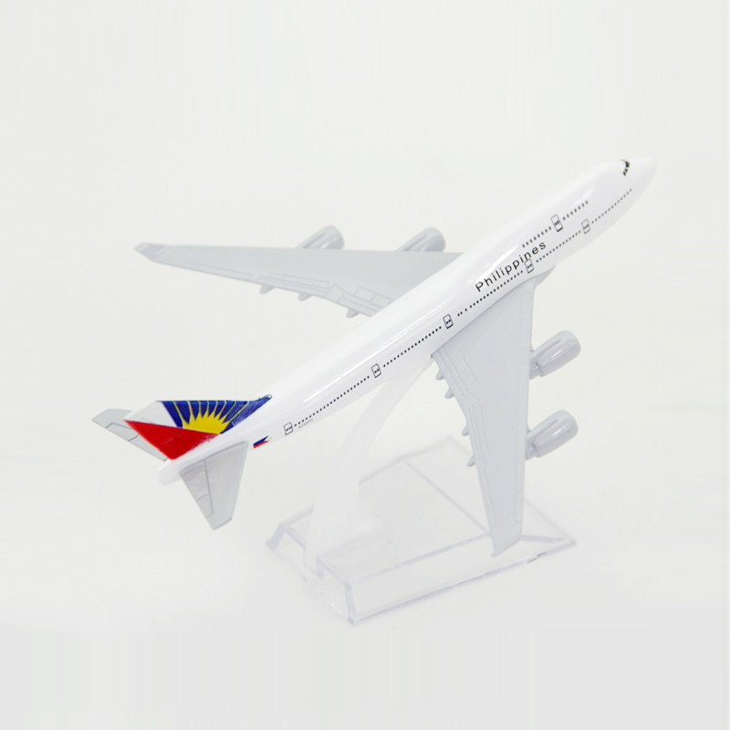 Boeing 747 Model Pesawat Terbang Philippines Singapore Vietnam Bahan Alloy Metal Ukuran 16CM