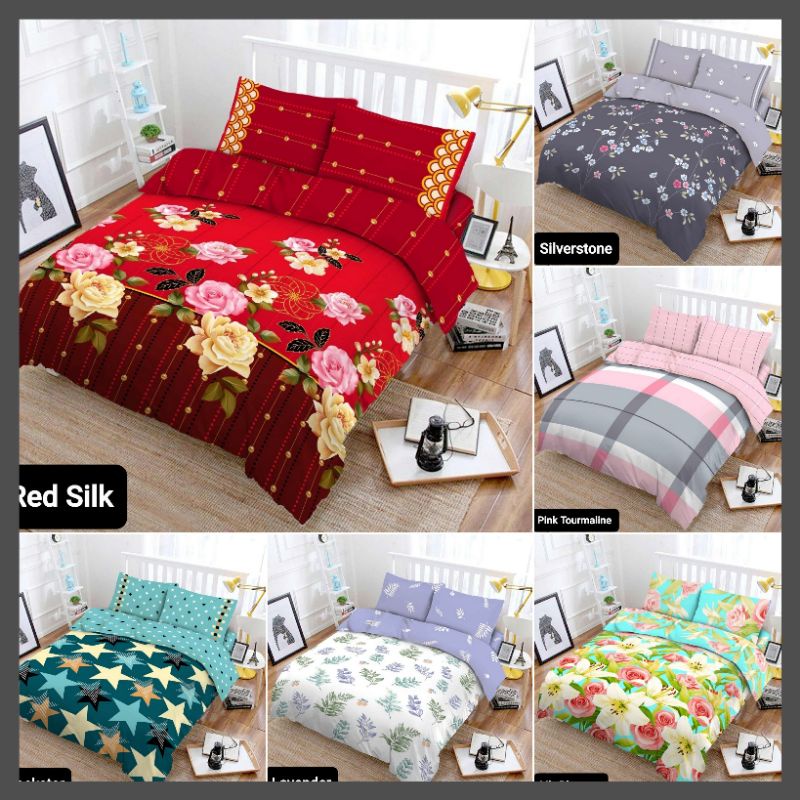 BEDCOVER SET VITO 180X200 SILVERSTONE, RED SILK, ROCKSTAR, PINK TOURMALINE, LILY BLOSSOM, LAVENDER