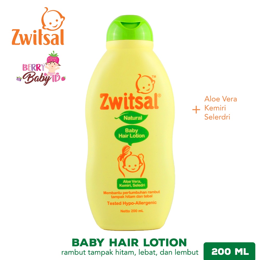 Zwitsal Natural Baby Hair Lotion Losion Rambut Bayi 200ml ZWT002 Berry Mart