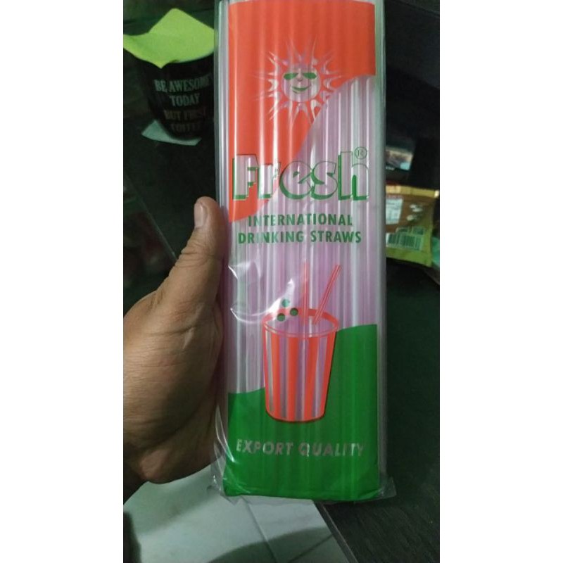 Sedotan Plastik Fresh Salur Warna Warni