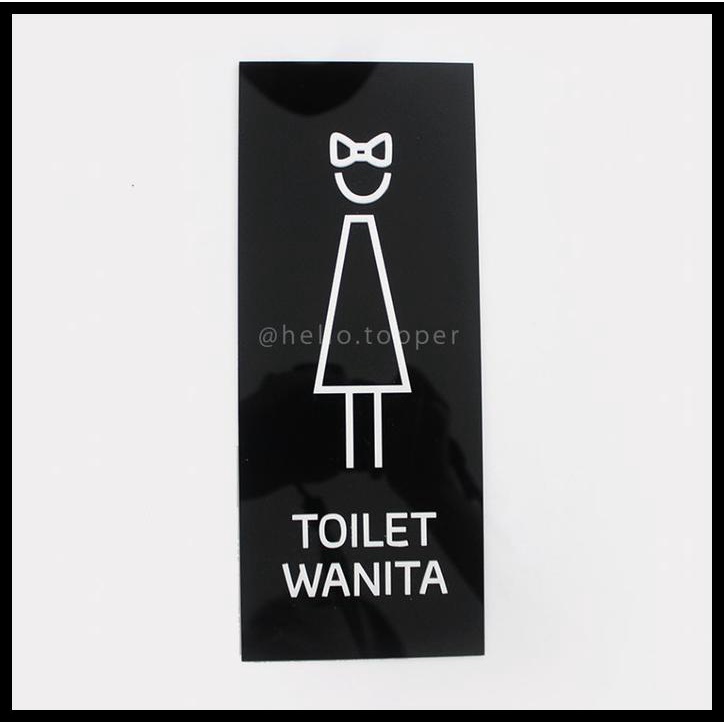 

Toilet Sign Acrylic Simple Women | Akrilik Label | Sign Toilet