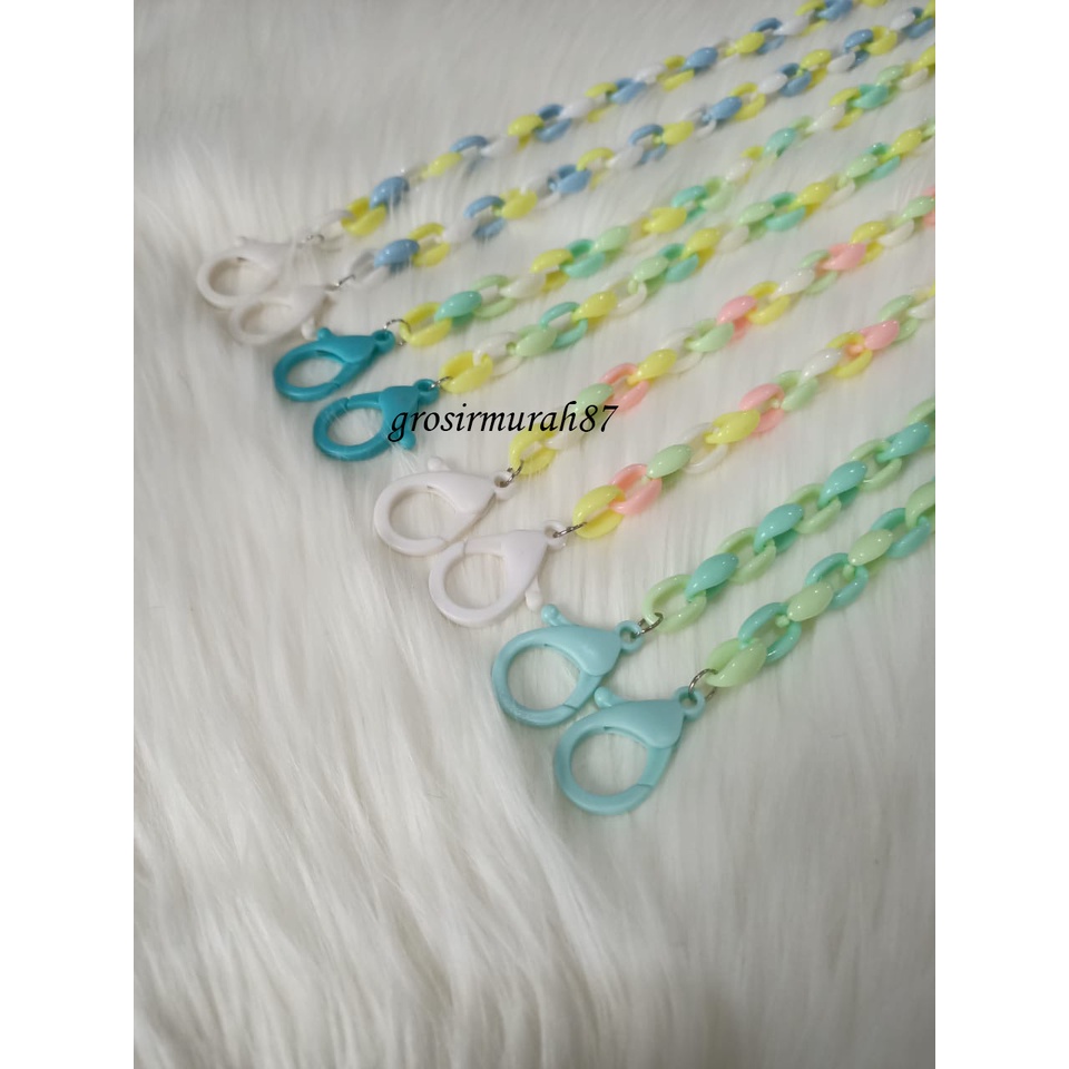 kalung masker tali strap konektor masker anak dan dewasa couple rantai acrylic gembul ready stok