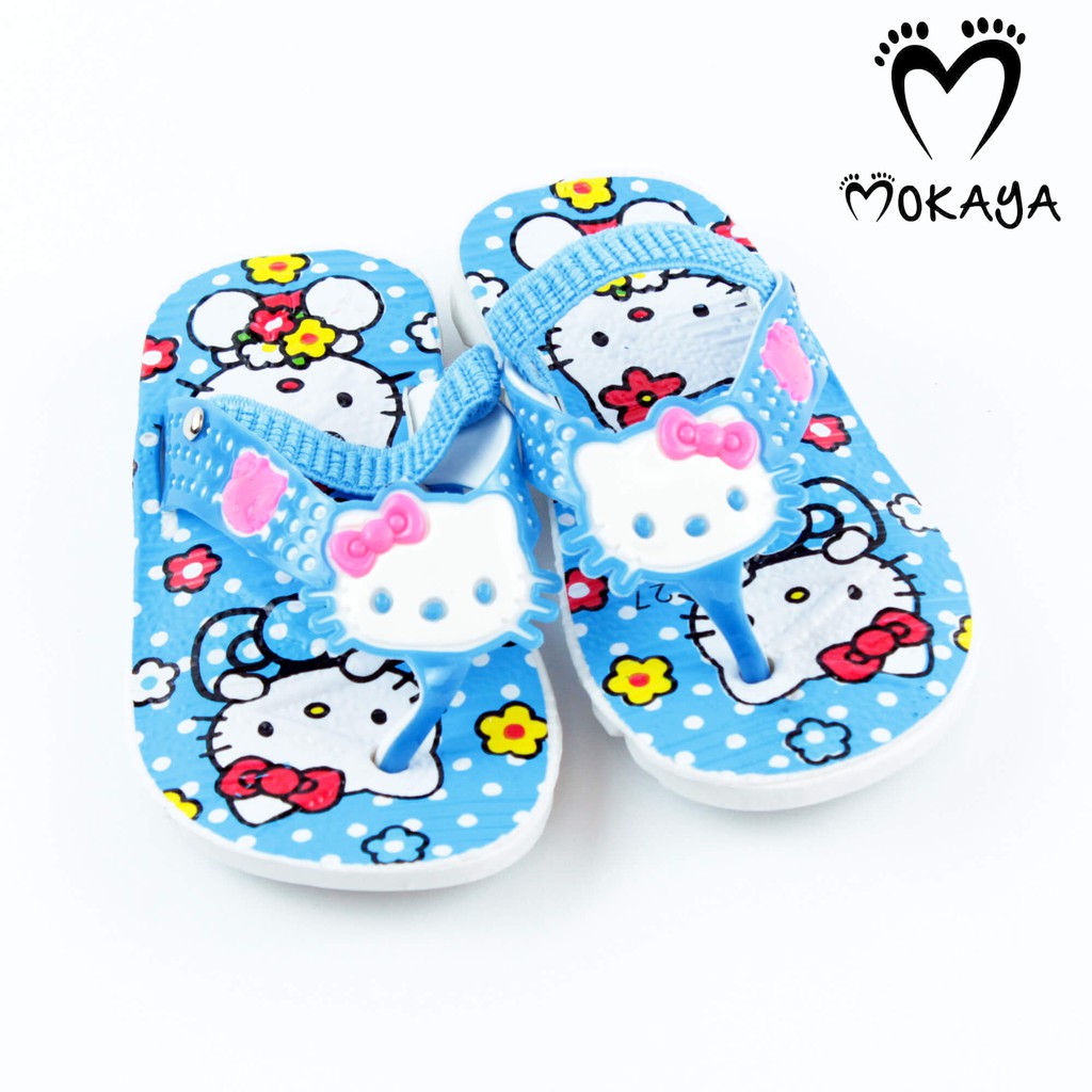 SANDAL BUNYI BAYI CIT - CIT KARET MOTIF HELLO KITTY BOY DAN GIRL ADEVA