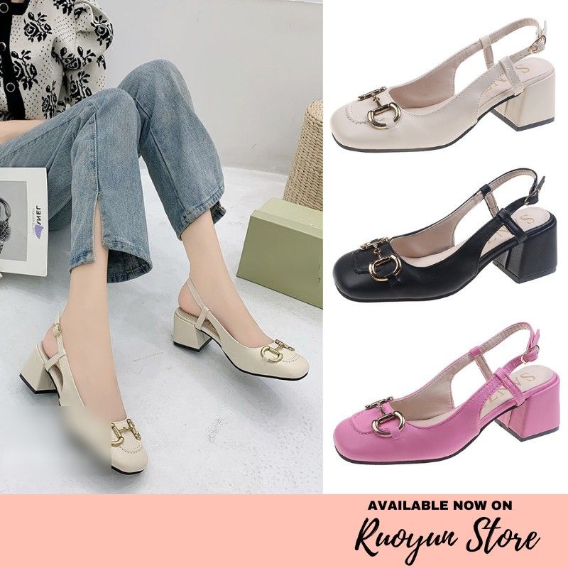 RYX - Dovy Strappy Sepatu Hak Tahu Wanita Fashion Casual - Ori Import