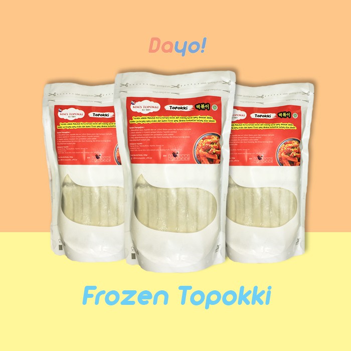 Topokki Frozen + Saos (350 Gr) / Korea Tteokbokki Topoki Toppoki Halal