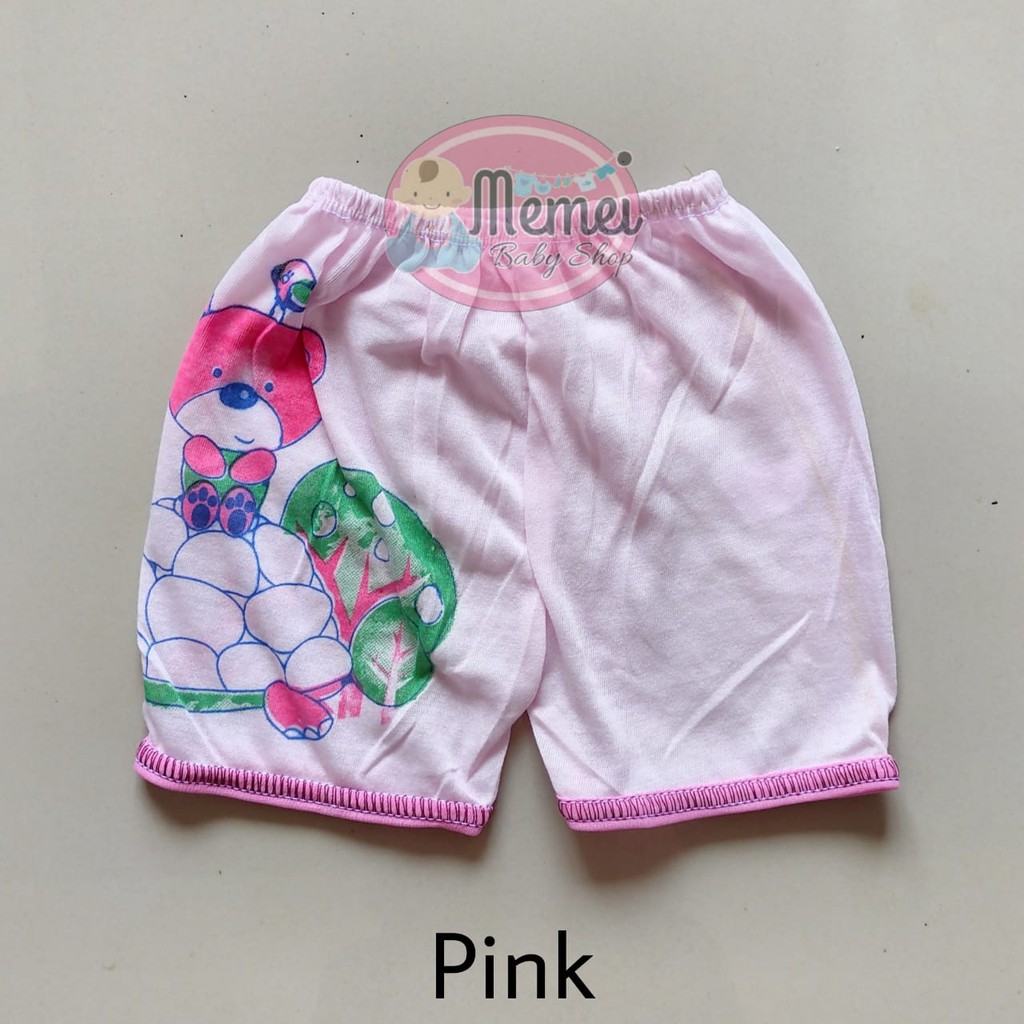 1 LUSIN (12 pcs) Celana bayi pendek WARNA SABLON grosir murah bagus