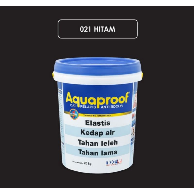 AQUAPROOF Cat Waterproofing Pelapis Anti Bocor 20kg (Hitam)