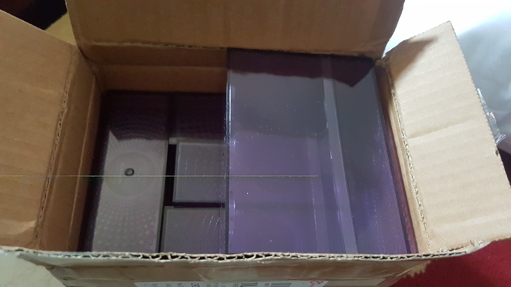 Kotak Asesoris Pernak Pernik ∭ Suvenir Ultah Mika Box Plastik Tebal Transparan Akrilik Biru / Ungu ♘
