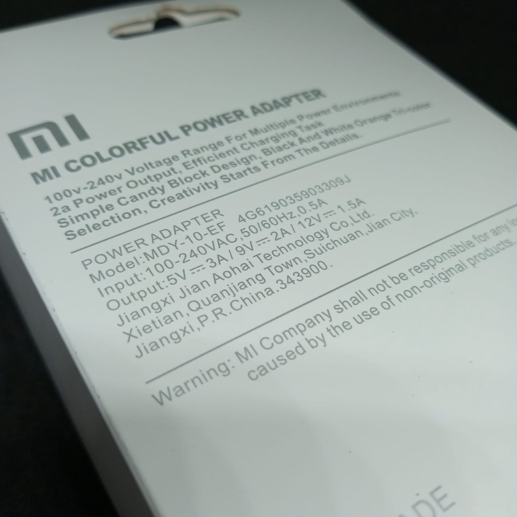 Charger XIAOMI Original 18 Watt Fast Charging up to 3A MDY-10-EF Micro / Tipe C Original Xiaomi Redmi Note 7 / 8 / 9 Poco M2 / M3 / M4 / C40 / F1 Weika