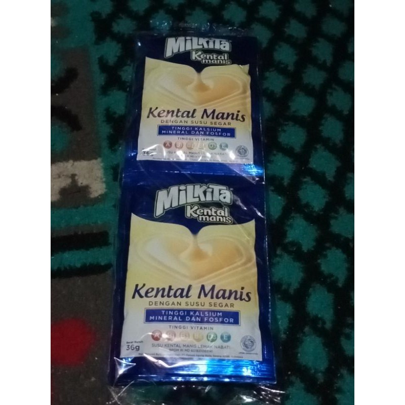 milkita susu kental manis dengan susu segar 1 renceng isi (6bungkus)