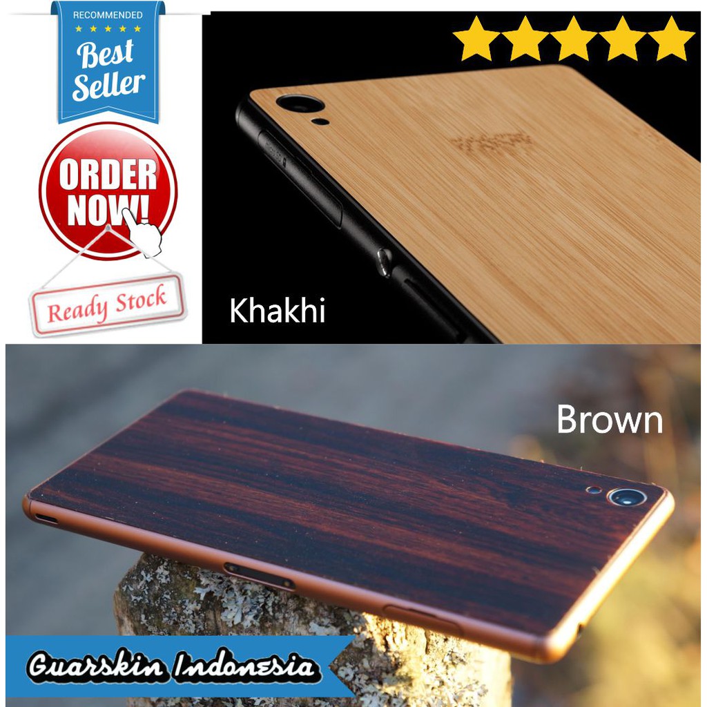 Premium! Skin Wood Screen Garskin for Case Sony Xperia Z3 Big