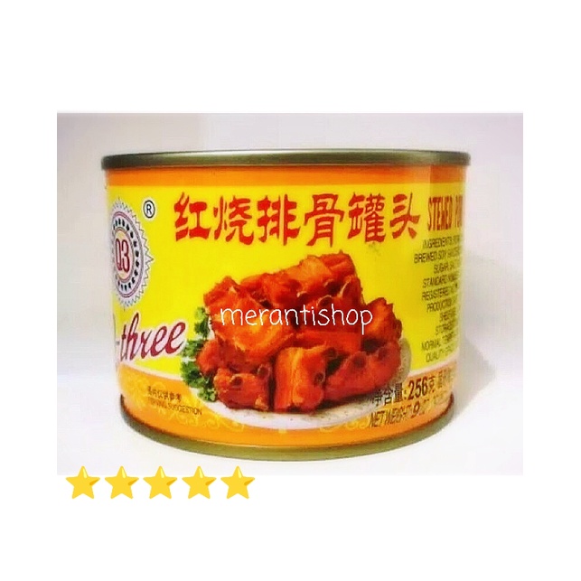Q3 STEWED PORK IGA BABI 256g  PAIKUT KALENG PORK CHOP PAIKUT / Q-THREE / Q THREE Q 3