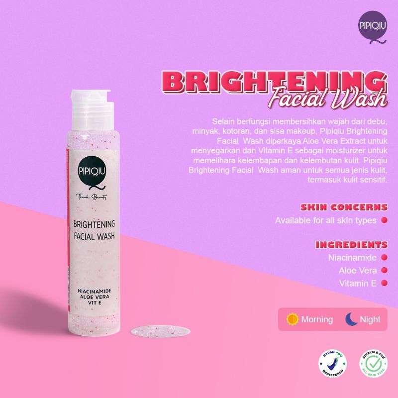Pipiqiu Brightening Facial Wash + Niacinamide 100ml