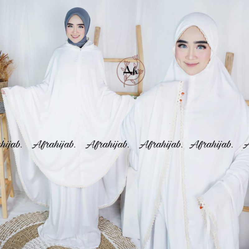 MUKENAH TRAVELING 2in1 Dagu REsleting/ BISA COD /Rayon viscose premium adem &amp; lembut