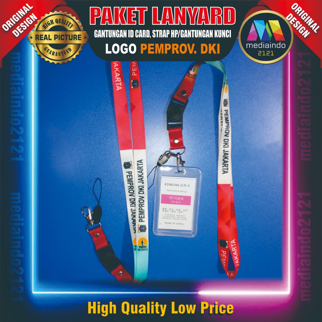 

PEMPROV DKI Jakarta Lanyard ,Strap ID, HP/Flashdisk Printing Digital (Paket Lengkap Exclusive)