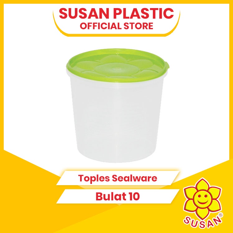 SUSAN - Toples Sealware Bulat 10 - Toples Plastik - Toples Kerupuk - Toples Peyek - Toples Bulat 10L