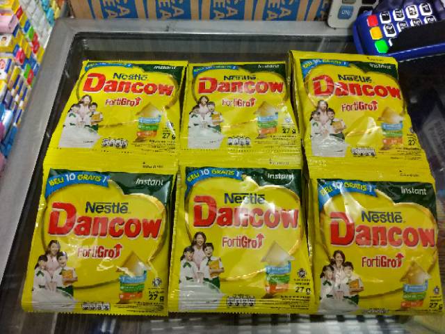 Dancow Instant FortiGro 27gr dan Dancow Coklat 39g [sachet]