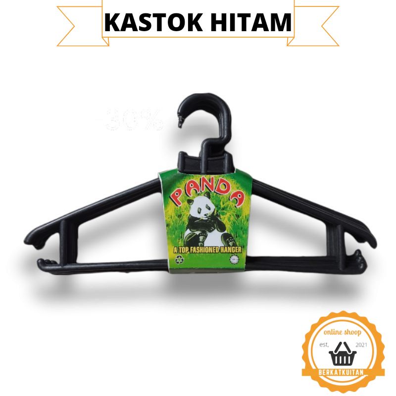 KASTOK PANDA HITAM / GANTUNGAN BAJU / KASTOK / KASTOK GANTUNGAN BAJU