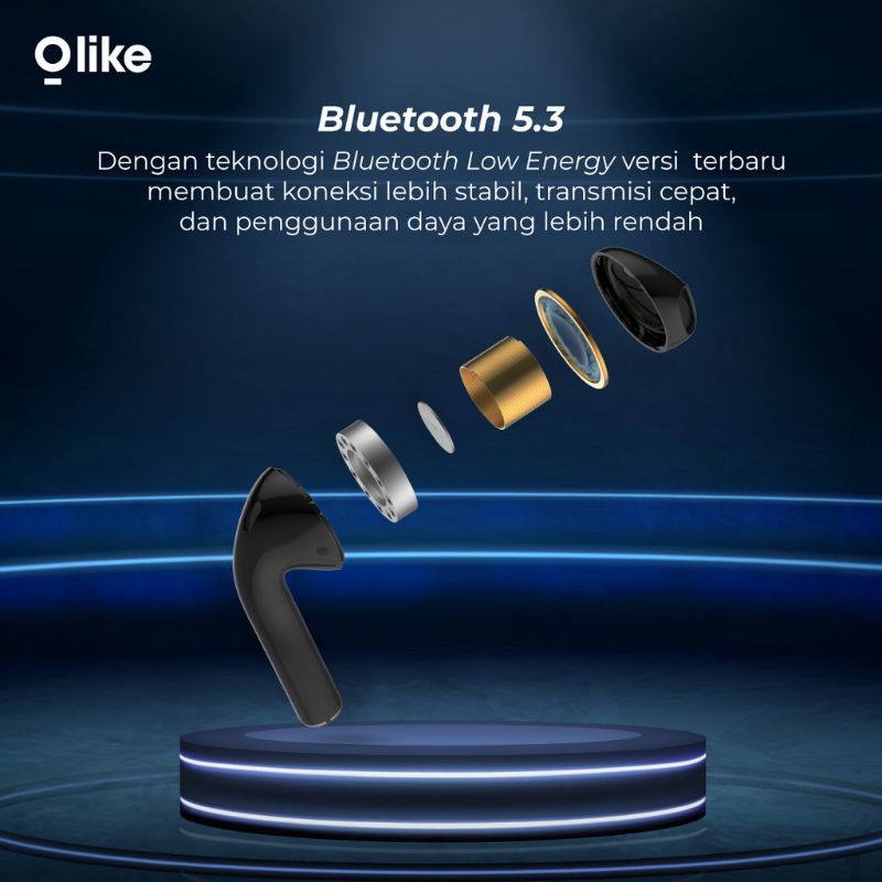 TRUE WIRELESS EARPHONE OLIKE T101 GARANSI 1 TAHUN