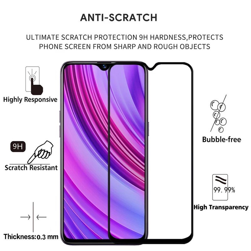 Tempered Glass 5D Full Cover VIVO Anti Gores Full Layar VIVO Full Screen Protector Full VIVO