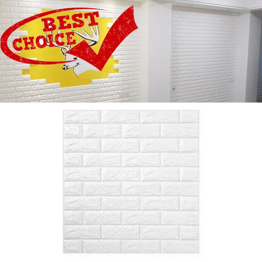  Stiker  Dinding  3D Motif  Batu  Bata  Brick Pattern Wall 