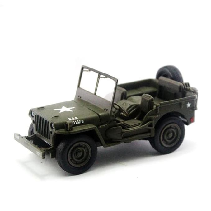 Diecast Miniatur Mainan Mobil Jeep Willys