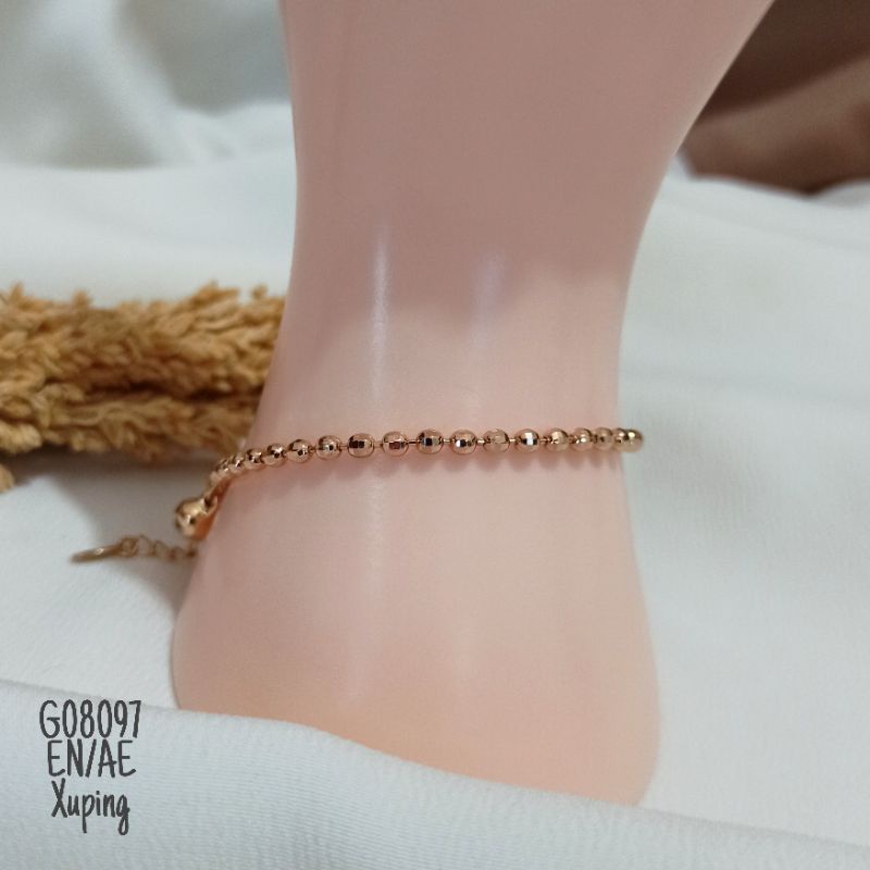 Gelang Tangan Xuping Biji Lada 3mm Silver/Gold  G08097