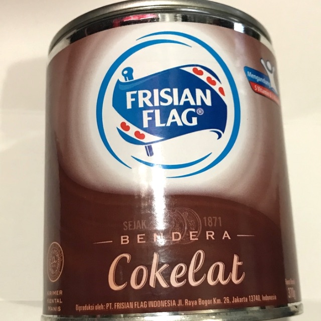 Susu Frisian Flag Kaleng Rasa Cokelat 370gr 370 Gr Bendera Coklat Klg