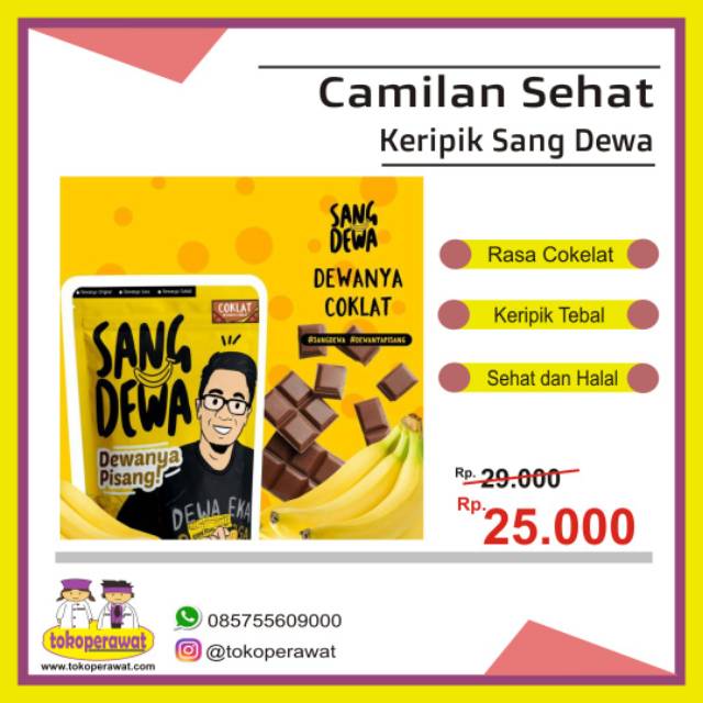 

Camilan Sehat Keripik Pisang (Varian Rasa Cokelat)