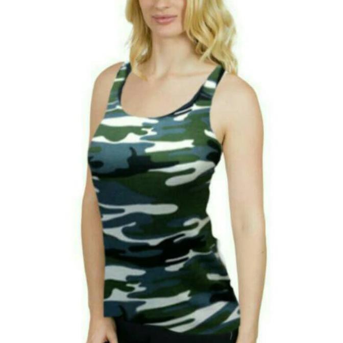 Singlet tanktop kaos tank top dalaman wanita cewek army tentara - bola---ped
