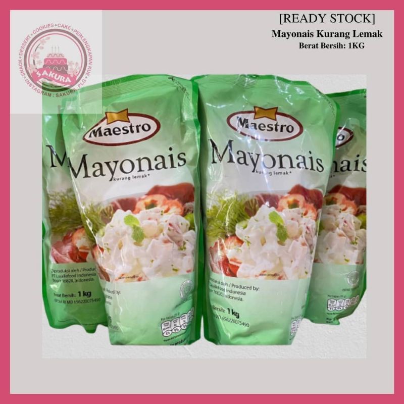 

[READY STOCK] MAYONAISE MAESTRO KURANG LEMAK 1KG DAN 100GRAM