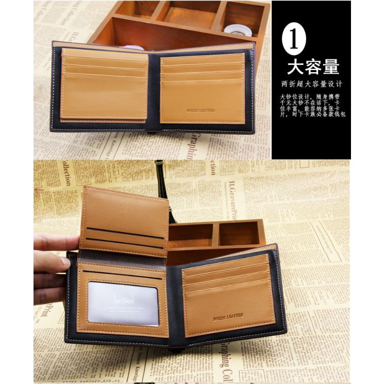 Dompet Pria Bogesi Leather Fashion Import Korean Style Premium Quality Dompet Kartu