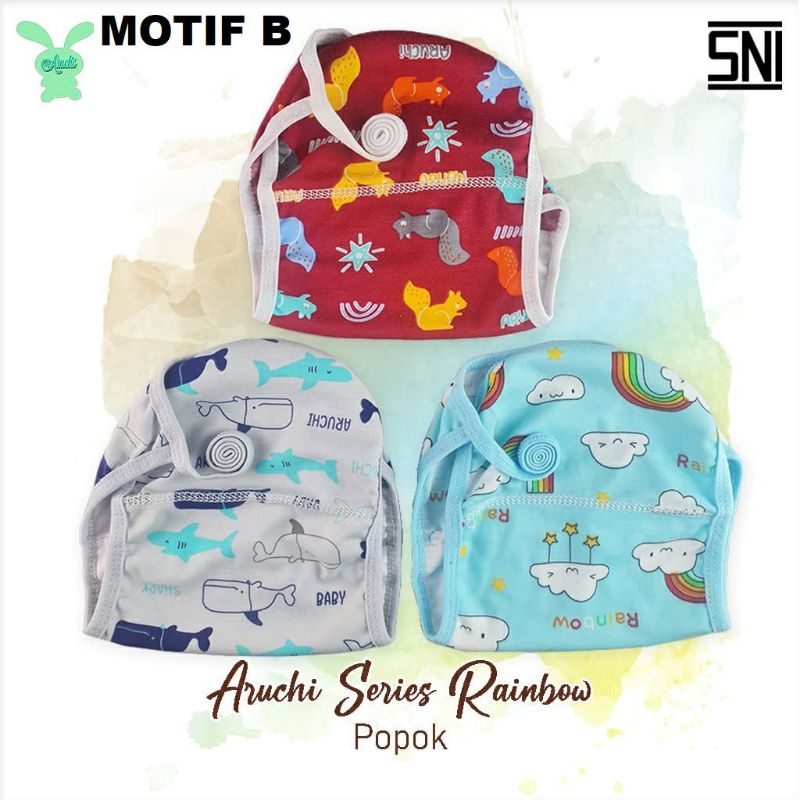 ARUCHI Popok Bayi 3 Pcs / Popok Kain Newborn SNI