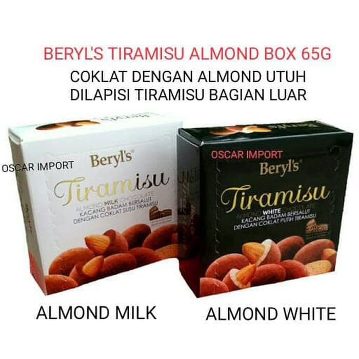 

BERYL'S TIRAMISU BOX CHOCOLATE 65GR BERYLS COKLAT - Milk Choco