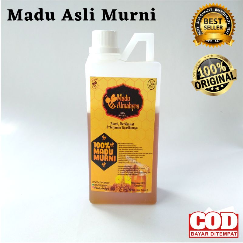 

Madu Murni Asli 100% Original Tanpa Campuran Apapun 1 Kg . Pure Raw Honey Almahyra . Kudus Jawa Tengah Timur Barat .