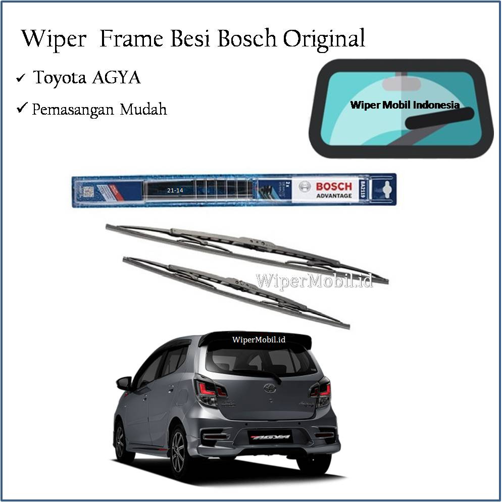 Wiper Kaca Mobil Toyota AGYA Merk Bosch Ori