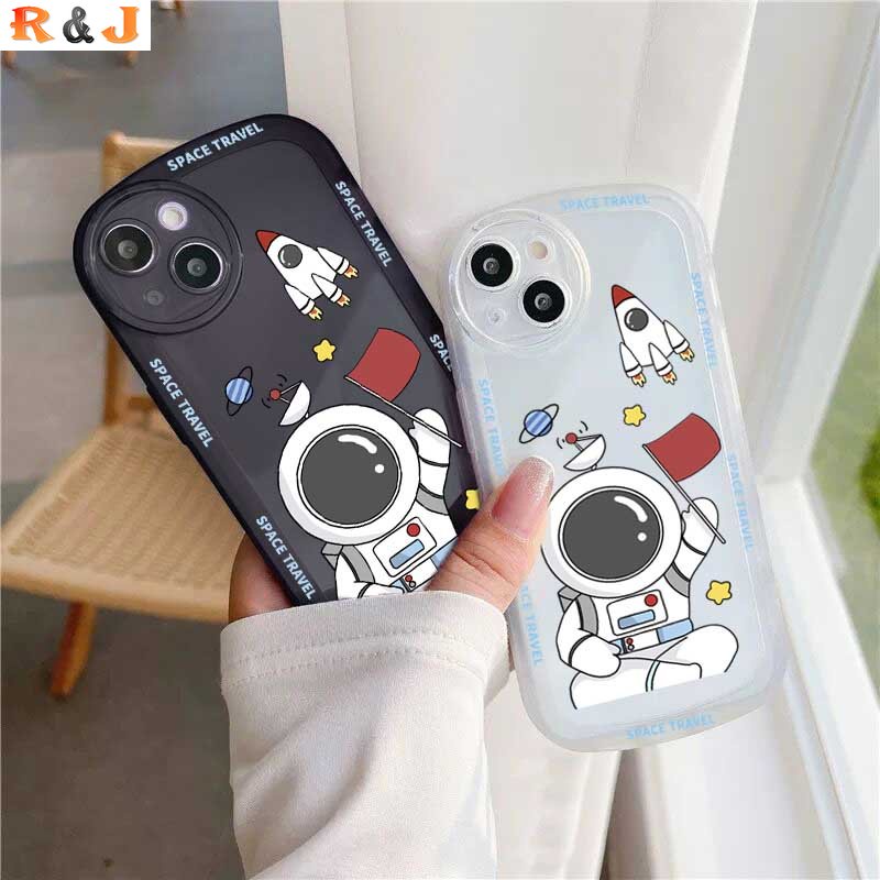 Casing TPU OPPO A57 2022 A16 A16K A15 A54 A53 A12 A5S A7 A3S A31 A52 A83 A92 A37 F9 A1K F1s Motif Astronot