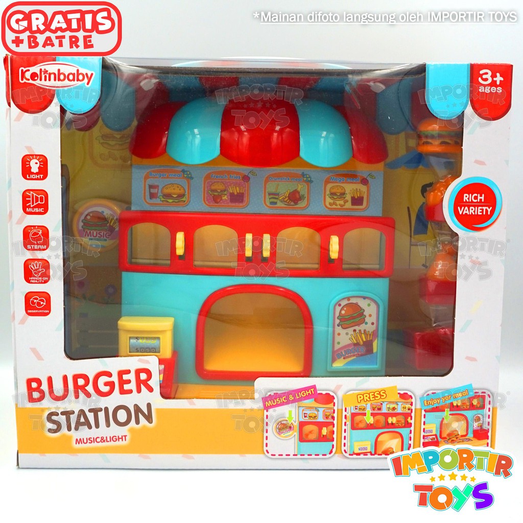 Mainan Pembuat BURGER OTOMATIS!! BIG MAC MAKER MUSIK + LAMPU (IMPORTIR TOYS QUALITY)