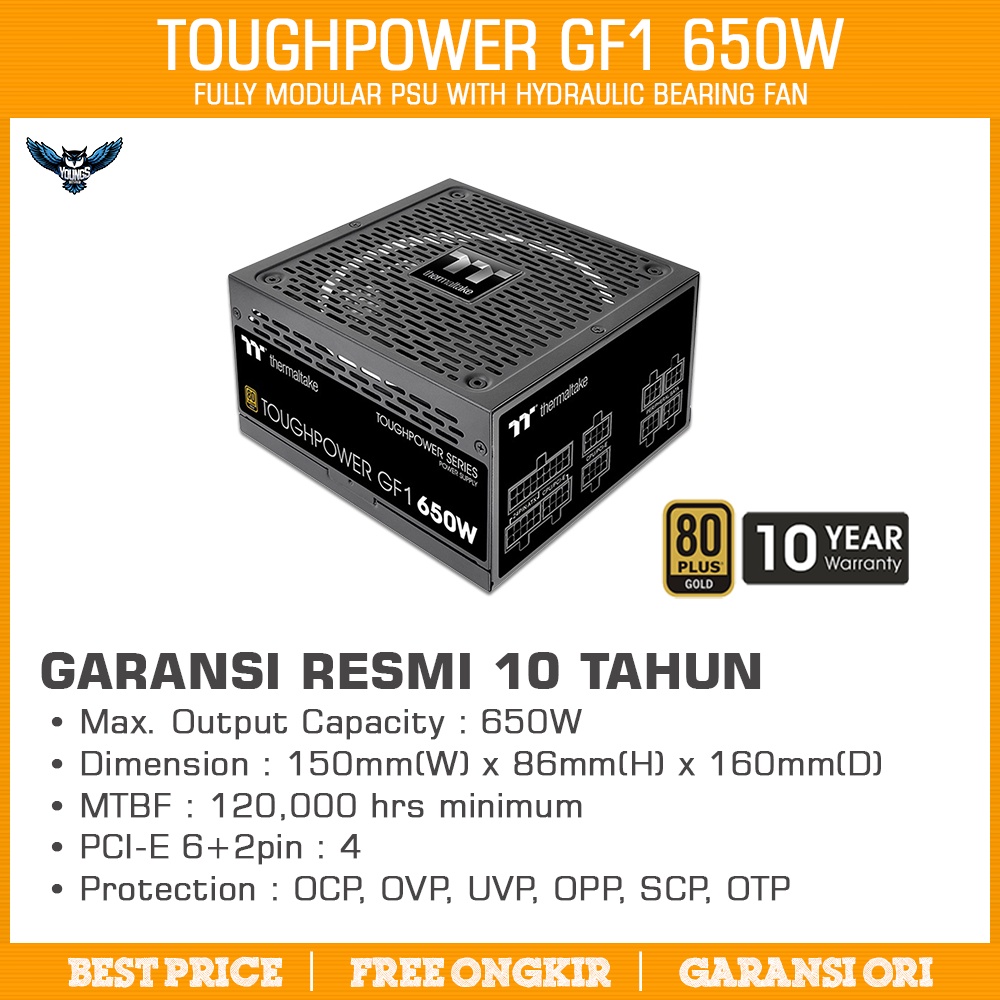 PSU Thermaltake Toughpower GF1 650W 80+ Gold Full Modular 650Watt