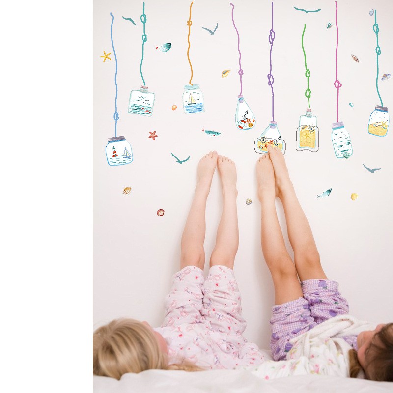 Reliza Wall Sticker Hanging Jar Kitchen Botol Gantung Dapur Stiker Dinding LDR
