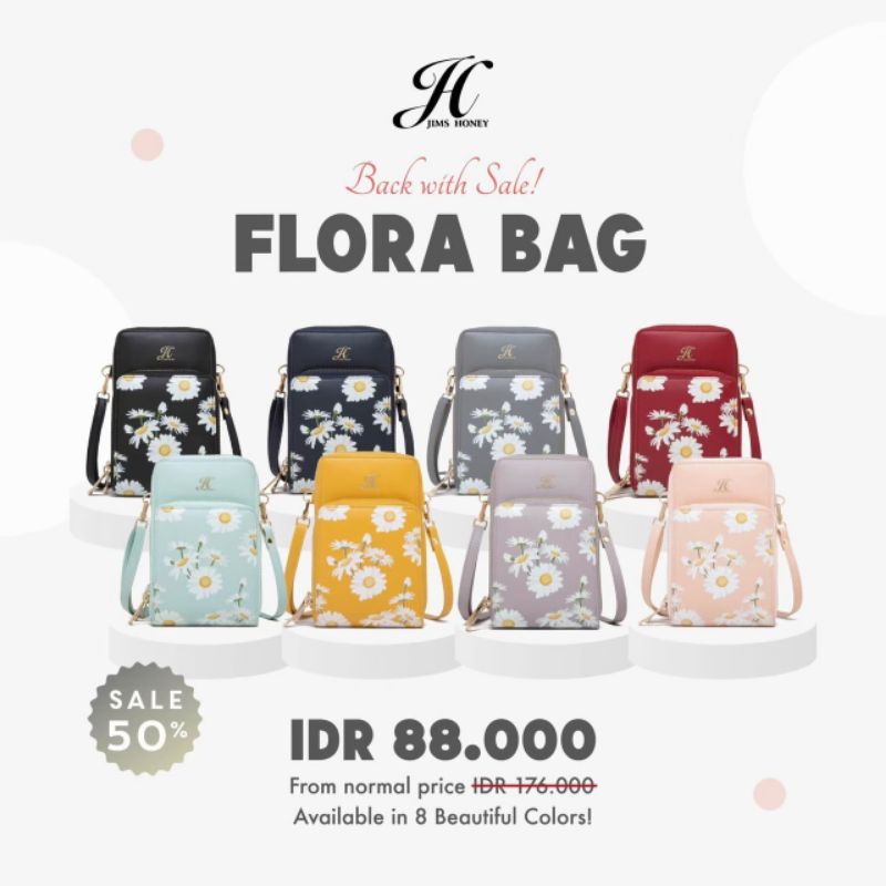 FLORA MINI BAG JIMS HONEY / TAS SELEMPANG WANITA / TAS HP WANITA