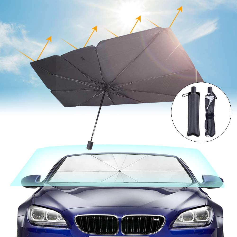 Payung Lipat Sun Shield Pelindung Sinar UV Umbrella Matahari Kaca Depan Mobil