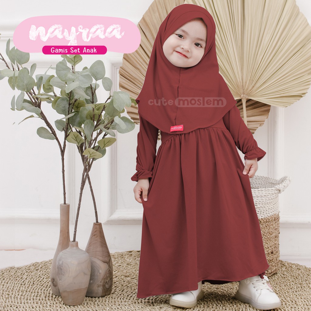 Gamis Anak Nayraa Untuk usia 1-8 Tahun Gamis Anak Perempuan Syari