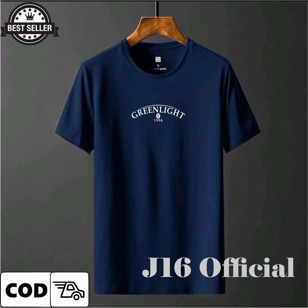 GREENLIGHT T-shirt Kaos Pendek Distro Pria Bahan Cotton Combed 30s Terbaru