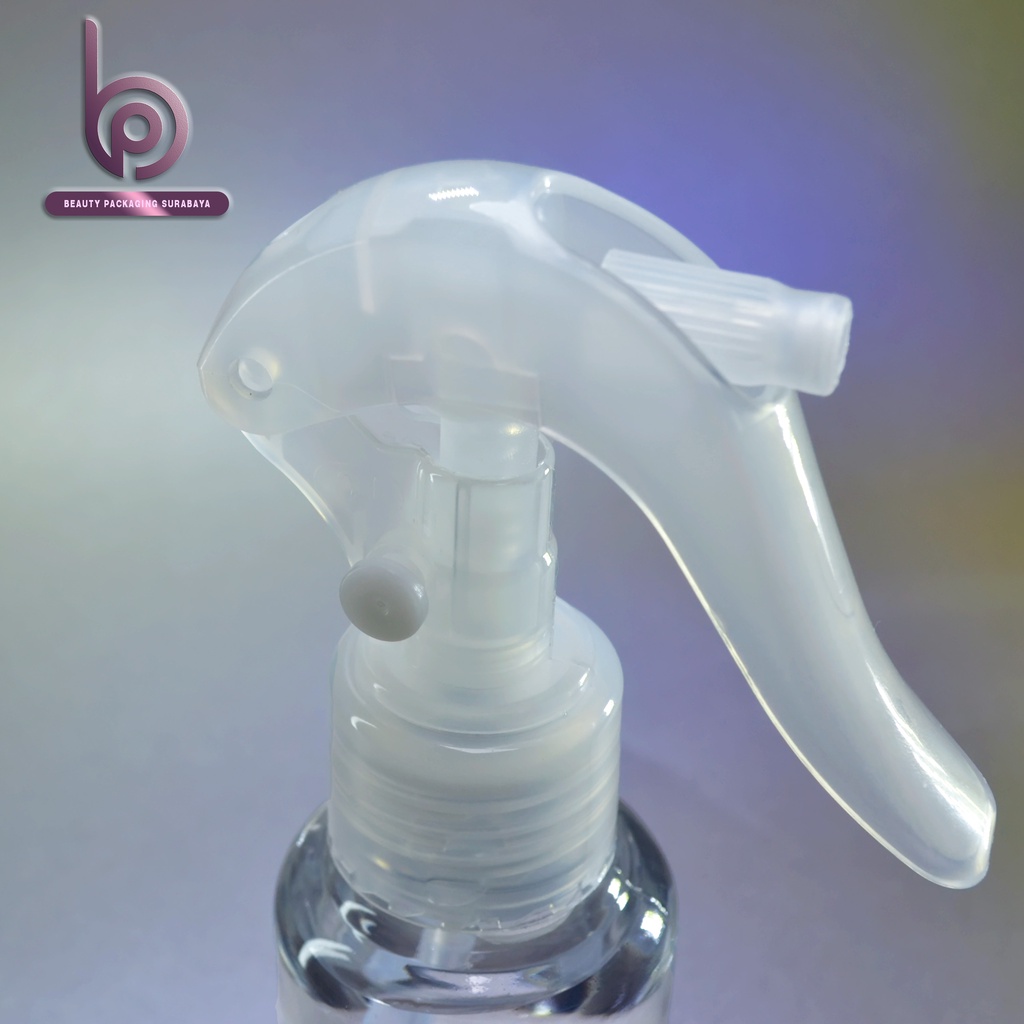 Botol Plastik PET 70ml Tubular Bening Tutup Spray Trigger Semprot