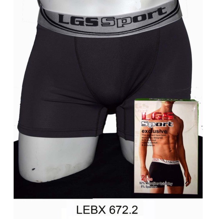 LGS Boxer LEBX  672 / Boxer Pria / Boxer Cowok / Celana Dalam Boxer Isi 2